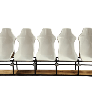 Banco concha em fibra de vidro modelo Coletivo para reservas